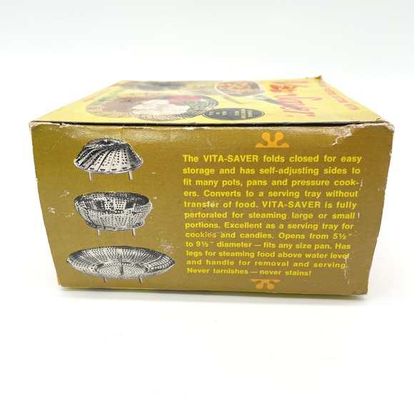 VitaSaver Vintage Kitchen‎ Gadget Stainless Steel Food Steamer Expandable Prop - Picture 5 of 13